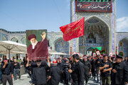 آستان خورشید در سوگ علمدار؛ مشهدالرضا (ع) یکپارچه در ماتم سقای کربلا