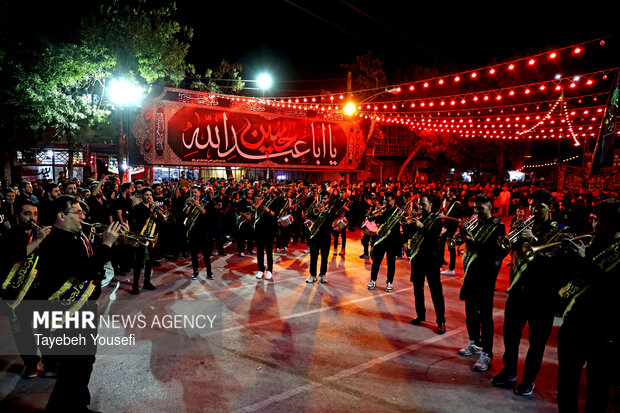 مراسم عزاداری شب تاسوعا در مریانج همدان