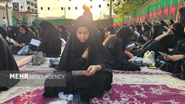 مراسم قرائت زیارت حضرت عباس (ع) در دیر برگزار شد