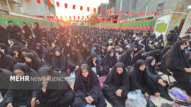 مراسم قرائت زیارت حضرت عباس (ع) در دیر برگزار شد