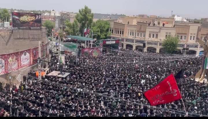 شکوه عزاداری تاسوعای حسینی در شهر بم