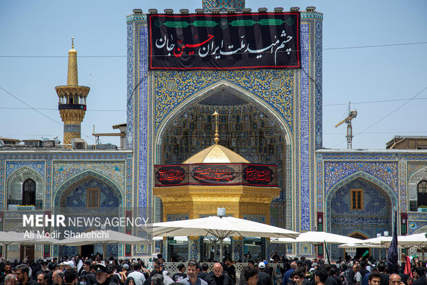 مراسم عزاداری تاسوعای حسینی در حرم رضوی