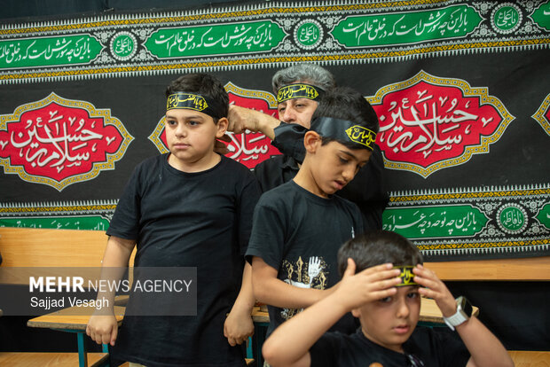 دسته عزاداری دانش‌آموزی تاسوعای حسینی در همدان