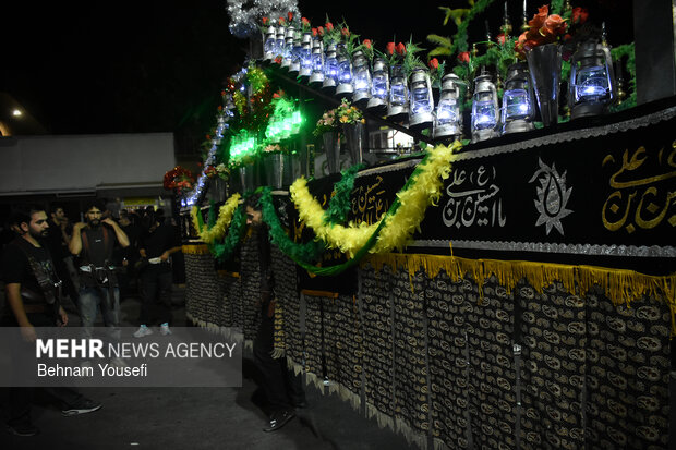 مراسم عزاداری شب عاشورا در شهرستان خمین