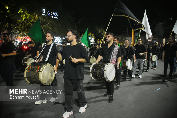 مراسم عزاداری شب عاشورا در شهرستان خمین
