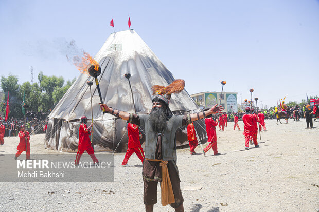 آیین خیمه سوزان عاشورای حسینی در قم
