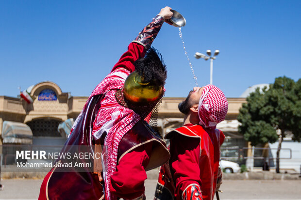 مراسم خیمه سوزان روز عاشورا در قزوین
