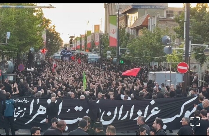 دسته عزاداری مکتب الزهرا زنجان عصر عاشورا