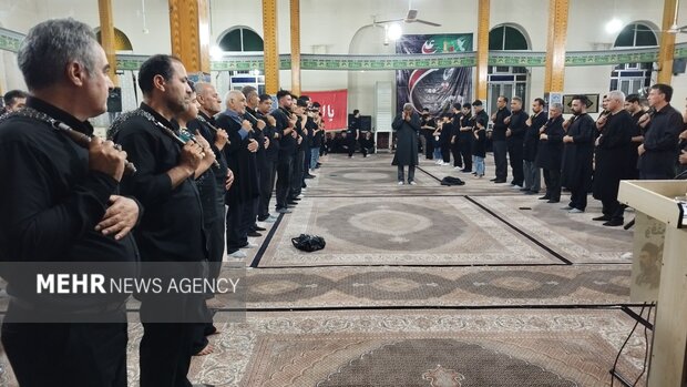مراسم شام غریبان شهدای دشت کربلا در پارس آباد