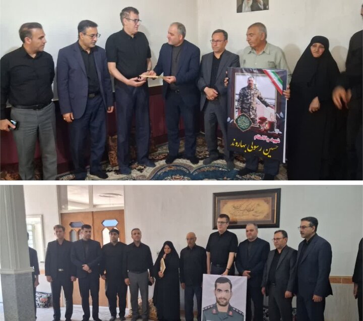 دیدار رئیس دانشگاه علوم پزشکی لرستان با خانواده شهدای جنگ رمضان