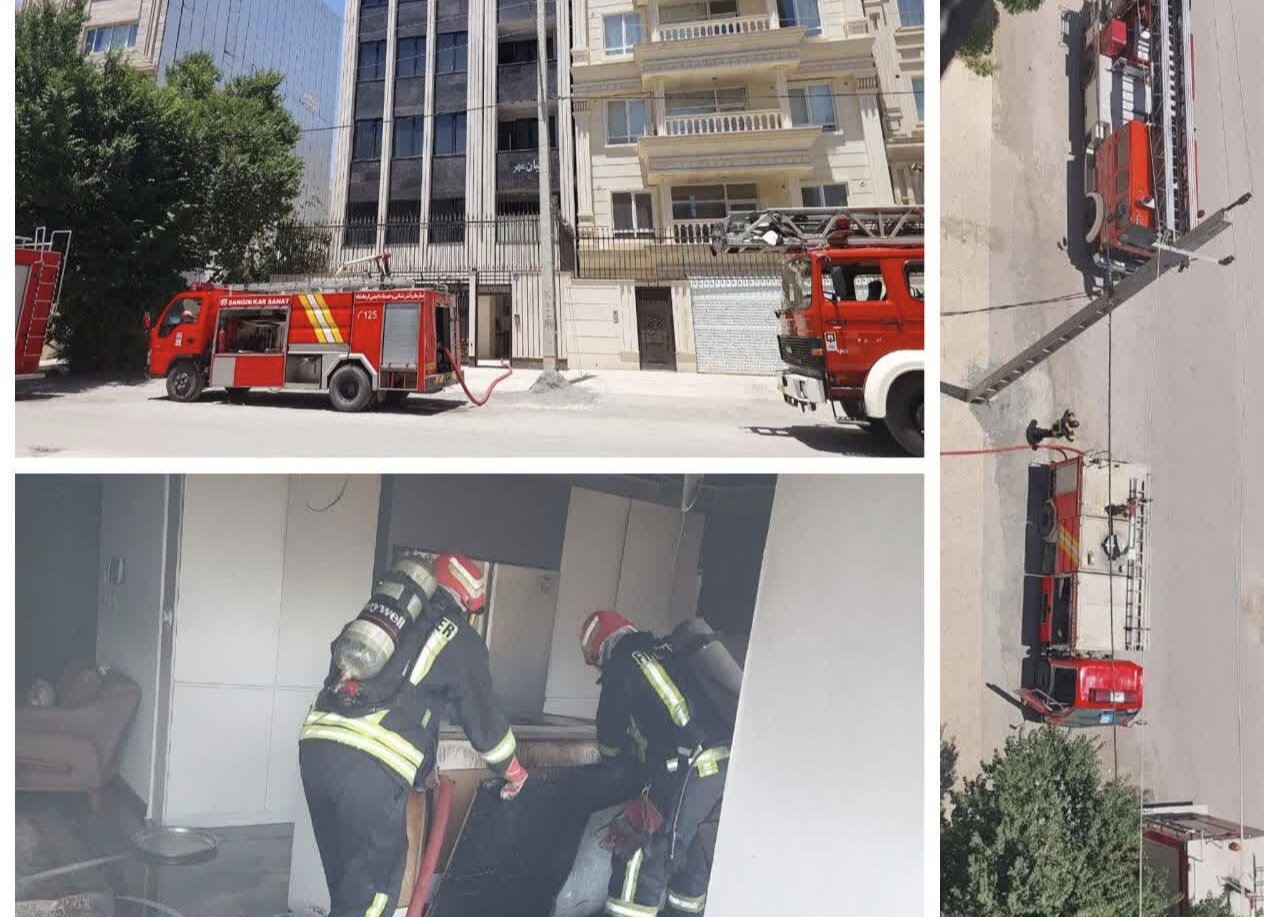 سازمان،حريق،كرمانشاه،حادثه،ساختمان،نيروهاي،شهرداري