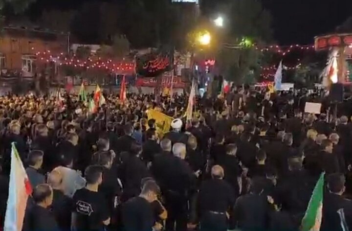عزاداری مردم کرمانشاه در شام غریبان سید و سالار شهیدان