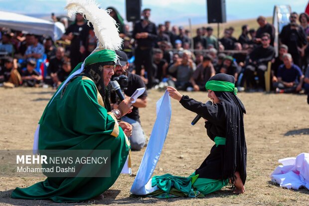 آئین سنتی شبیه‌خوانی در روستای «تپه‌باشی» شهرستان گرمی