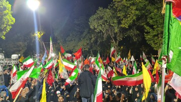 رجزخوانی در اجتماع نحن منتقمون مردم کرمانشاه