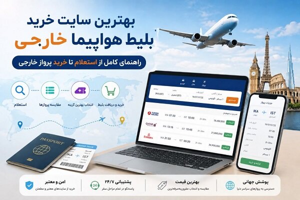 لیست سایت‌های خرید بلیط هواپیما خارجی؛ راهنمای کامل از استعلام تا خرید