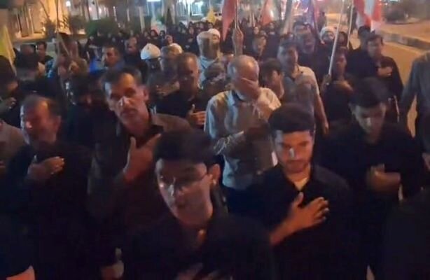 Night rally of revolutionary people in Abadan
