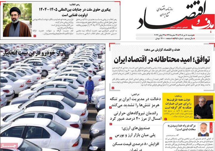 روزنامه‌های اقتصادی ۸تیر