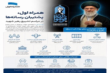 همراه اول، پشتیبان رسانه‌ها در مراسم تشییع رهبر شهید