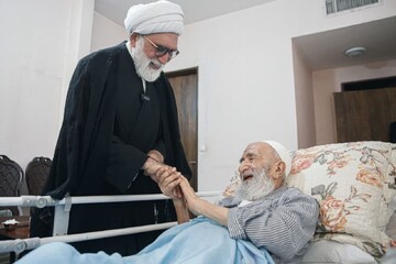 عیادت آیت الله مروی از حجت‌الاسلام راشد یزدی 