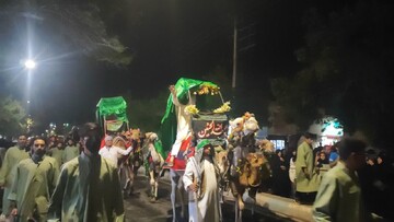 ورود کاروان نمادین امام رضا (ع) به نیشابور