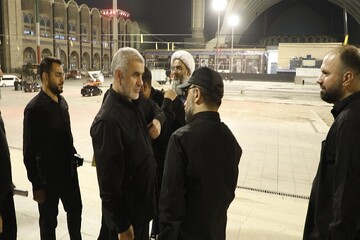 حضور نیکزاد در مصلی تهران برای بررسی تمهیدات مراسم وداع با رهبر شهید