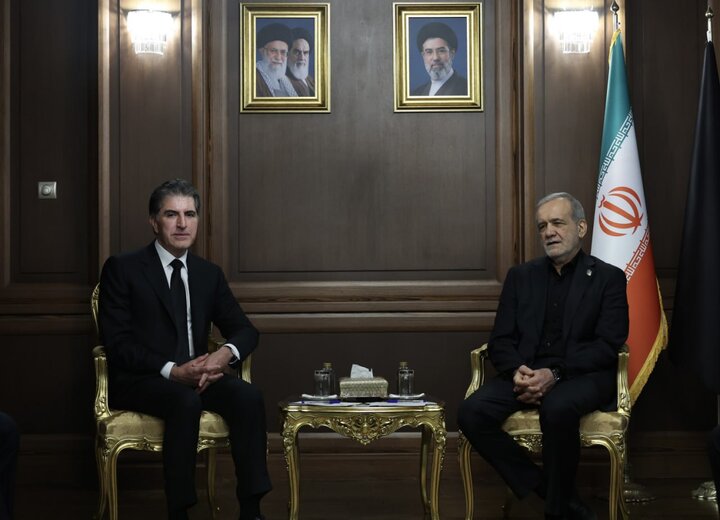 جەختی بارزانی و پزشکیان لەسەر پەرەدان بە ئاڵوگۆڕی ئابووری هەرێمی کوردستان و ئێران