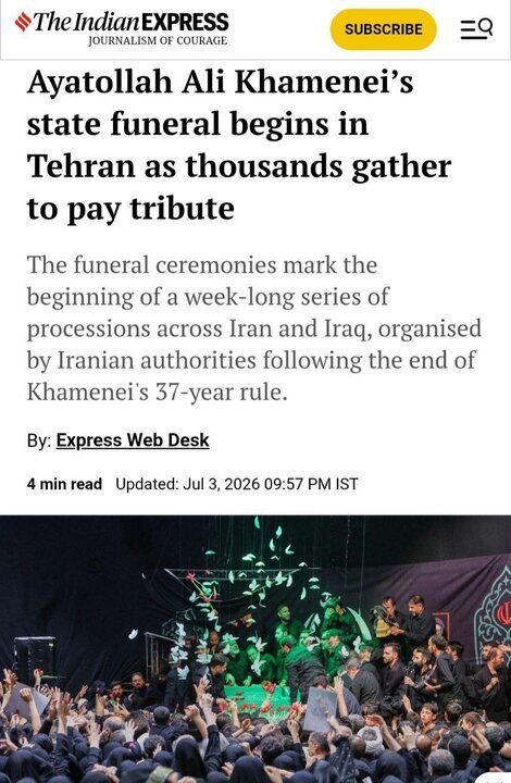 Vast media coverage of Leader' funeral at world media outlets