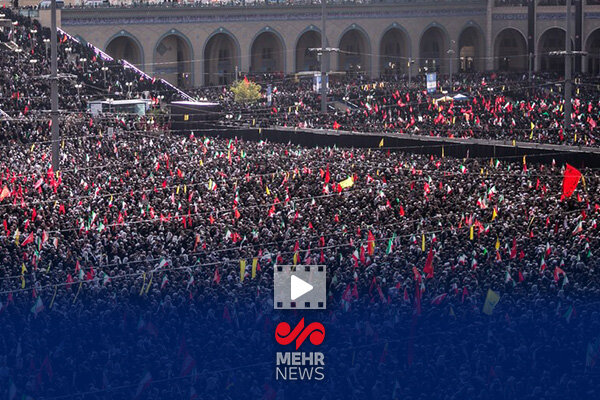 گزارش خبرنگار مهر از مصلی تهران و مراسم وداع با آقای شهید ایران