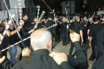 عزاداری تبریزی‌ها در بوستان شهیدکاظمی همزمان با شبهای وداع با رهبرشهید