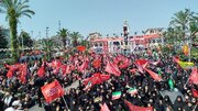 تجمع جاماندگان تشییع پیکر رهبر شهید در رشت