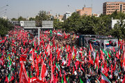 بەڕێکرانی تەرمی ڕێبەری شەهیدی ئێران