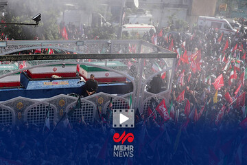 VIDEO: Funeral procession of martyred Leader in Tehran