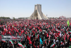 Martyred Leader's funeral procession in Tehran