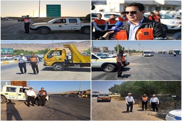 خدمت‌رسانی ۴۸ گشت راهداری و پلیس‌راه لرستان به زائران تشییع رهبر شهید