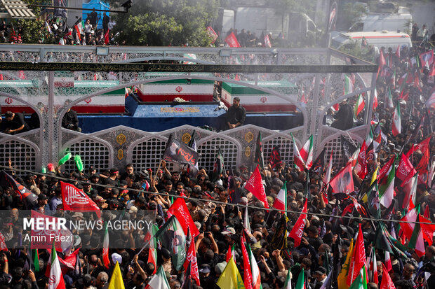 Martyred Leader’s funeral procession in Tehran