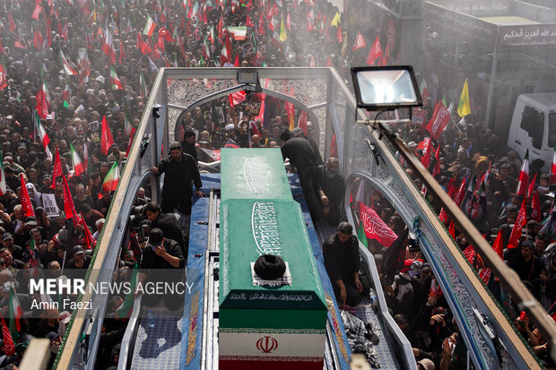Martyred Leader’s funeral procession in Tehran
