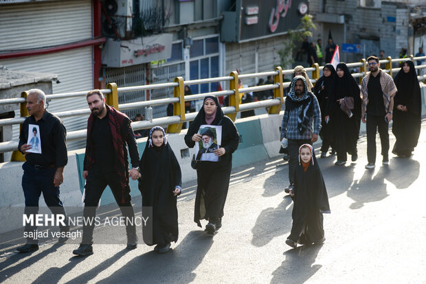 Martyred Leader’s funeral procession in Tehran
