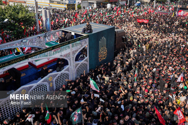 Massive crowds march as Tehran bids last farewell to Leader