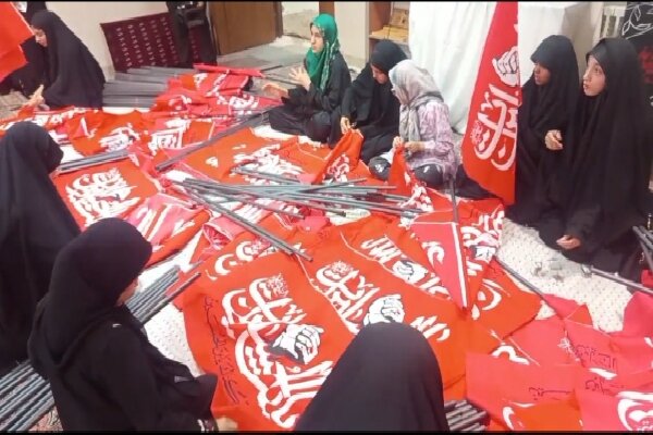 دختران حاجقاسم در بیرجند؛ پرچم میسازند و برای قیام عهد میبندند