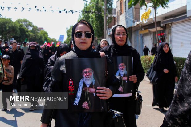 راهپیمایی جاماندگان تشییع رهبر شهید انقلاب در اردبیل