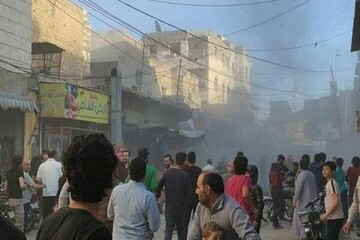 Explosions heard in Damascus during France Macron's visit