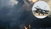 ABD yapımı F-16 savaş uçağı alevlere teslim oldu