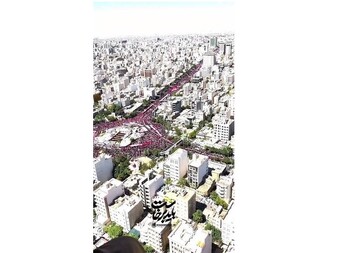 VIDEO: Aerial view of funeral for martyred Leader in Mashhad