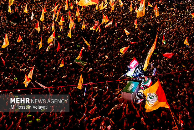 Funeral procession of martyred Leader in Karbala
