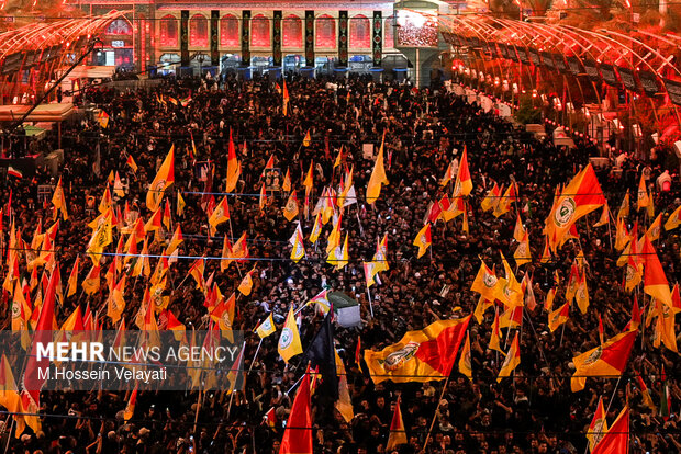 Funeral procession of martyred Leader in Karbala
