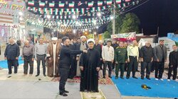اقامه نماز لیله الدفن برای امام شهید در بیله سوار