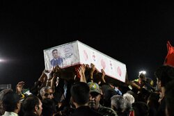 مراسم وداع با پیکر شهید «علیرضا بالیده» در بیرجند