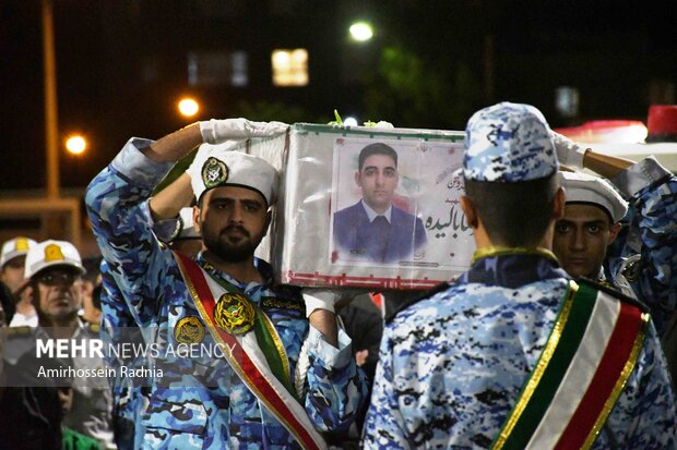 مراسم وداع با پیکر شهید «علیرضا بالیده» در بیرجند