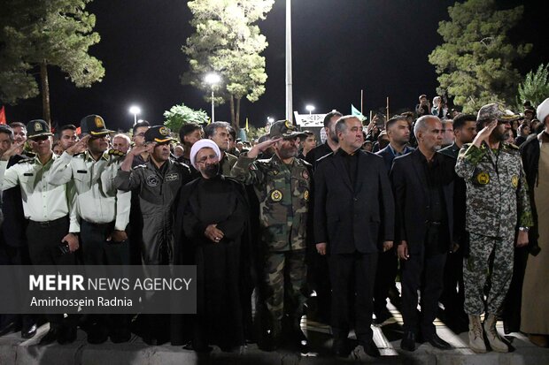مراسم وداع با پیکر شهید «علیرضا بالیده» در بیرجند