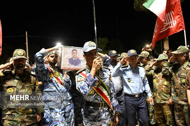 مراسم وداع با پیکر شهید «علیرضا بالیده» در بیرجند
